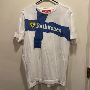 Formula One 1 Ferrari F1 Team Puma Kimi Raikkonen Finland T-shirt Mens size L